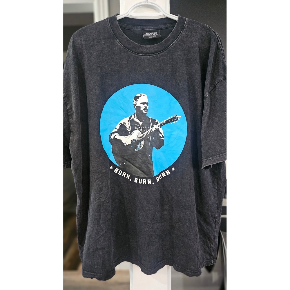 Gorpcore Zach Bryan Burn Burn Burn 2023 Tour Shirt Charcoal Mineral Wash Mens XL